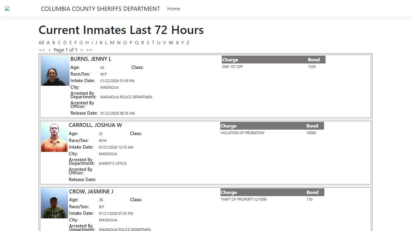 Inmates - ISOMS Portal